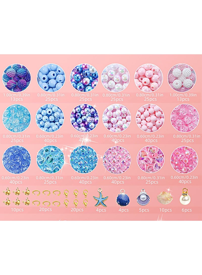 Daytoyz Making Kit, Ocean-themed Beads for Bracelets, 625pcs DIY Jewelry Making Supplies for Friendship Bracelet Kit, Bracelet Kit Crafts for Adults (Blue Ocean) - Image 5